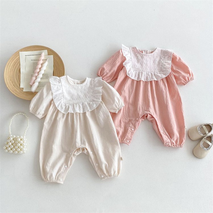 High Quality Infant Cute Cotton Ribbed Romper Toddler Comfortable Soft Baby Rompers