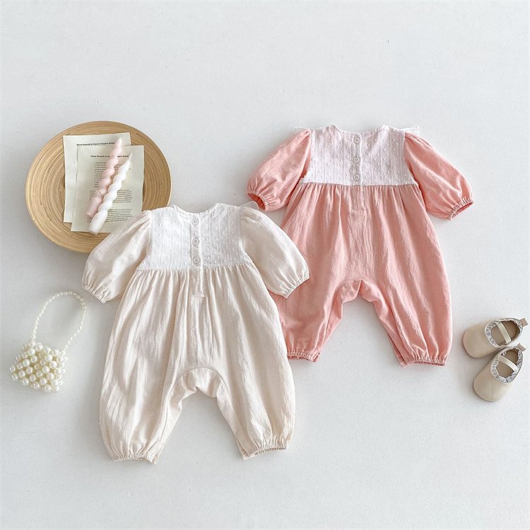 High Quality Infant Cute Cotton Ribbed Romper Toddler Comfortable Soft Baby Rompers
