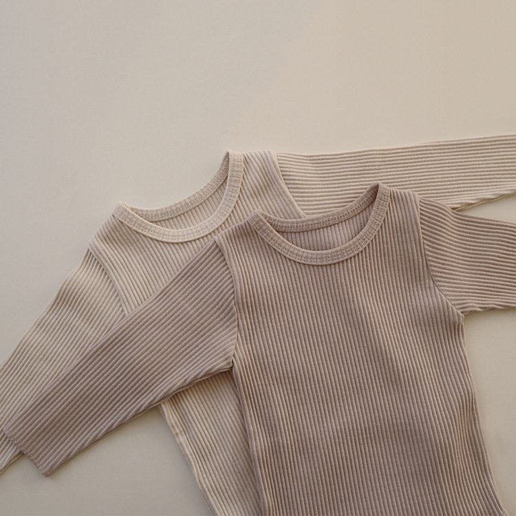 Custom Long Sleeve Short Ribbed Onesies Organic Cotton O Neck Bodysuit Baby Pajamas Romper organic cotton baby romper