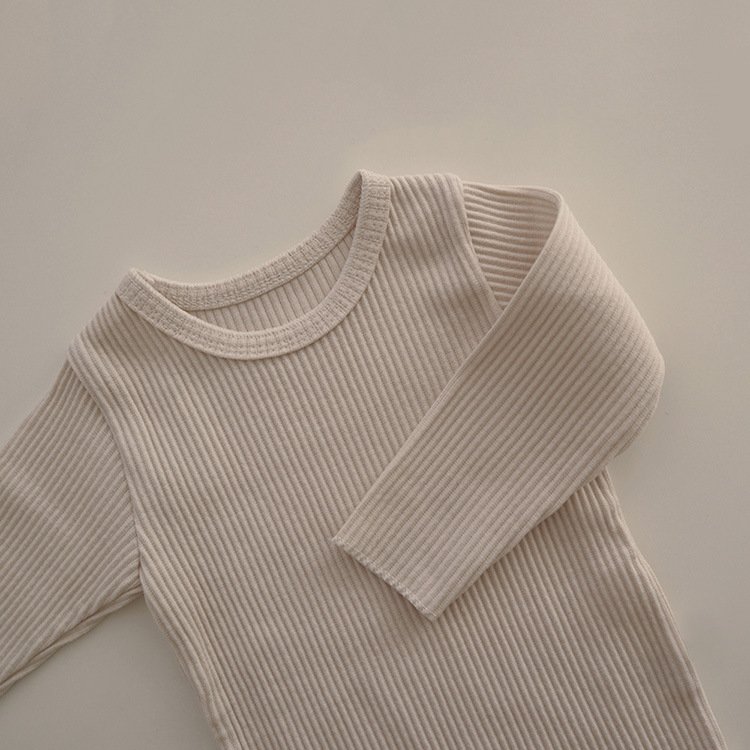 Custom Long Sleeve Short Ribbed Onesies Organic Cotton O Neck Bodysuit Baby Pajamas Romper organic cotton baby romper