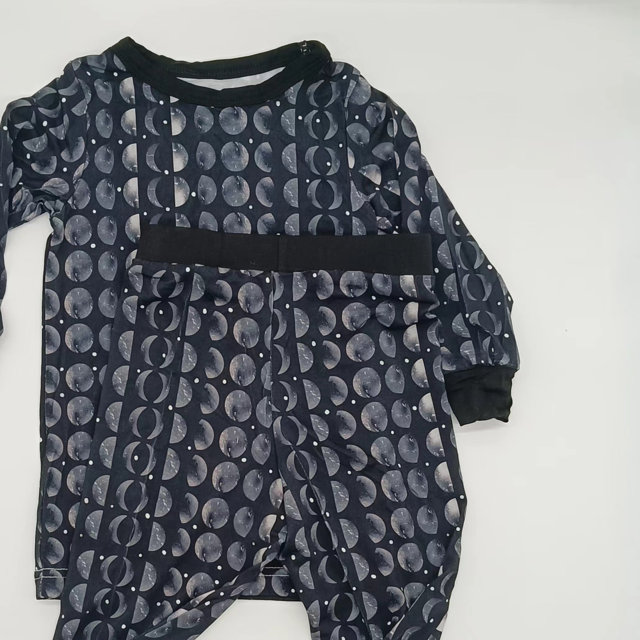 baby knitwear tennis pattern baby pajamas bamboo long sleeve children clothing 2pcs