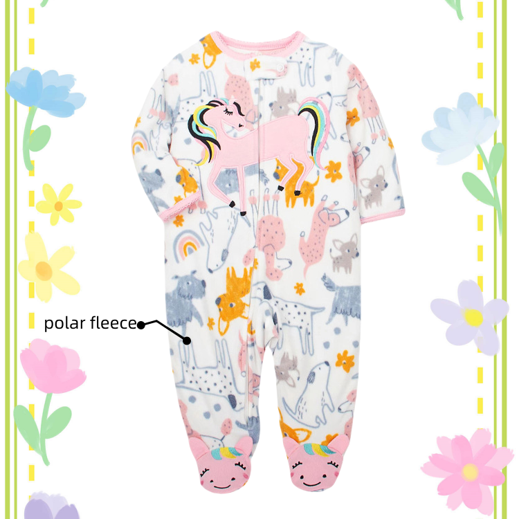 Custom Print Baby Romper Winter Collection Boys' Zippered Rompers