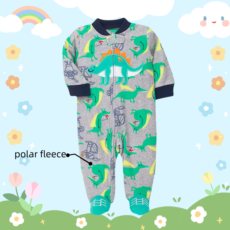 Custom Print Baby Romper Winter Collection Boys' Zippered Rompers