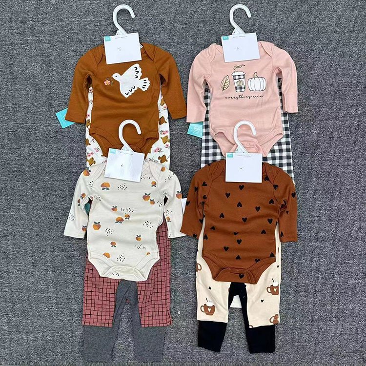 Newborn Baby Clothes Soft Cotton Custom Print Designs Infants Baby Rompers