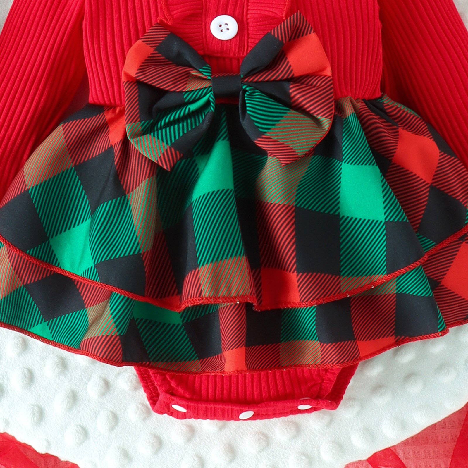 Christmas holiday newborn baby autumn long sleeve sweet print first birthday infant girls clothing set baby rompers