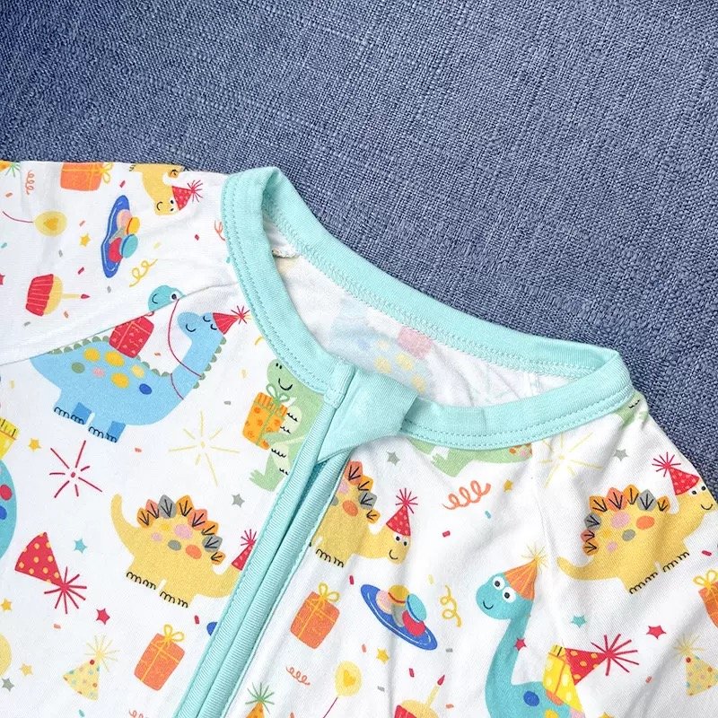 Kids bamboo pajamas custom bamboo viscose baby girl clothes 6-12 month bamboo new born baby onesie rompers