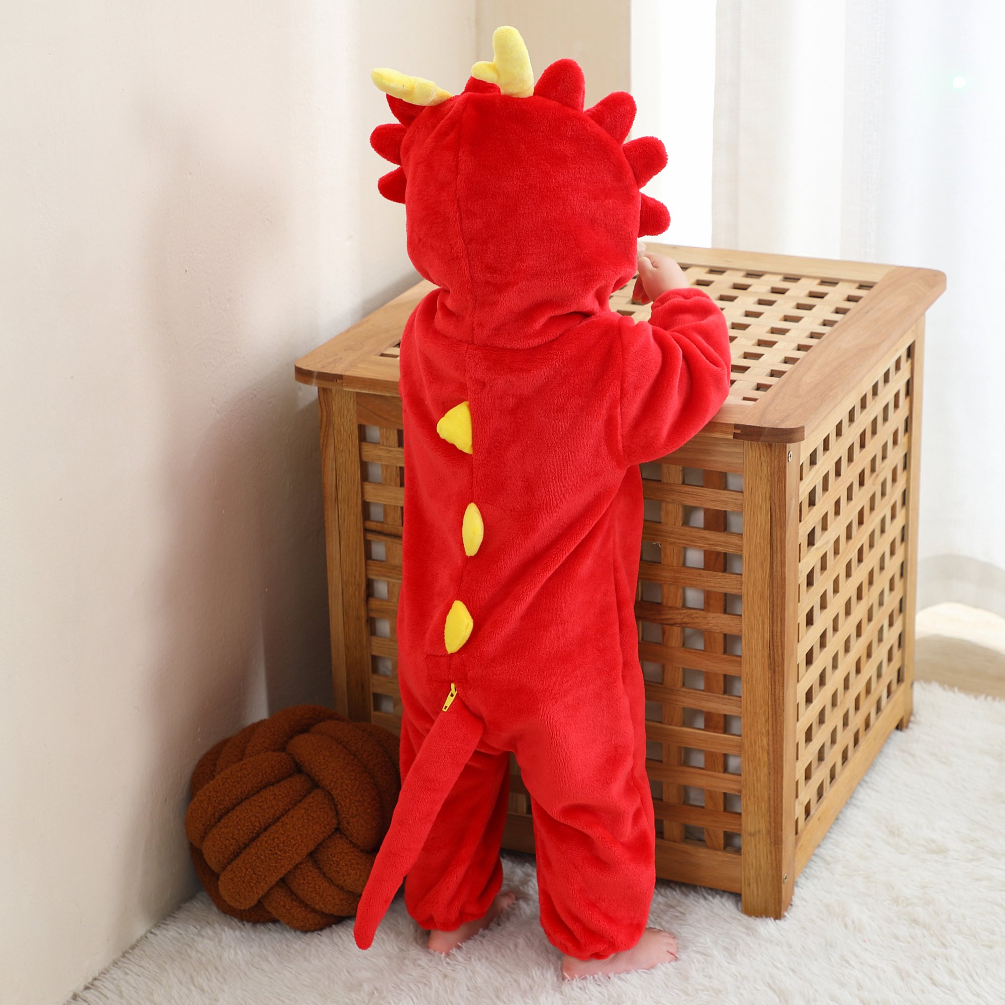 Michley chinese dragon 0-36M baby boys clothes flannel newborn animal baby rompers