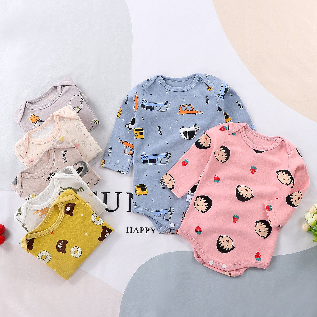 Baby Clothes Romper Newborn Spring Autumn New Baby Long-sleeved Cotton Crawl Clothing