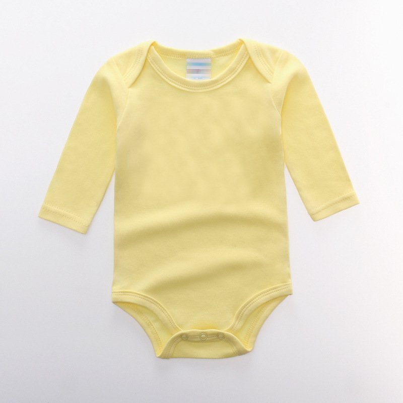100% combed cotton baby onesie custom logo infant rompers solid color bodysuit baby clothes set