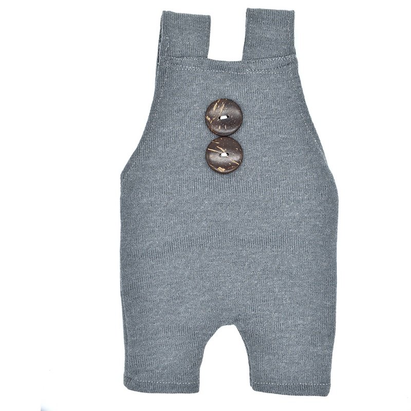 Solid Jumpsuit Baby Romper Button Photography Clothing Newborn Halter Jumpsuit Baby