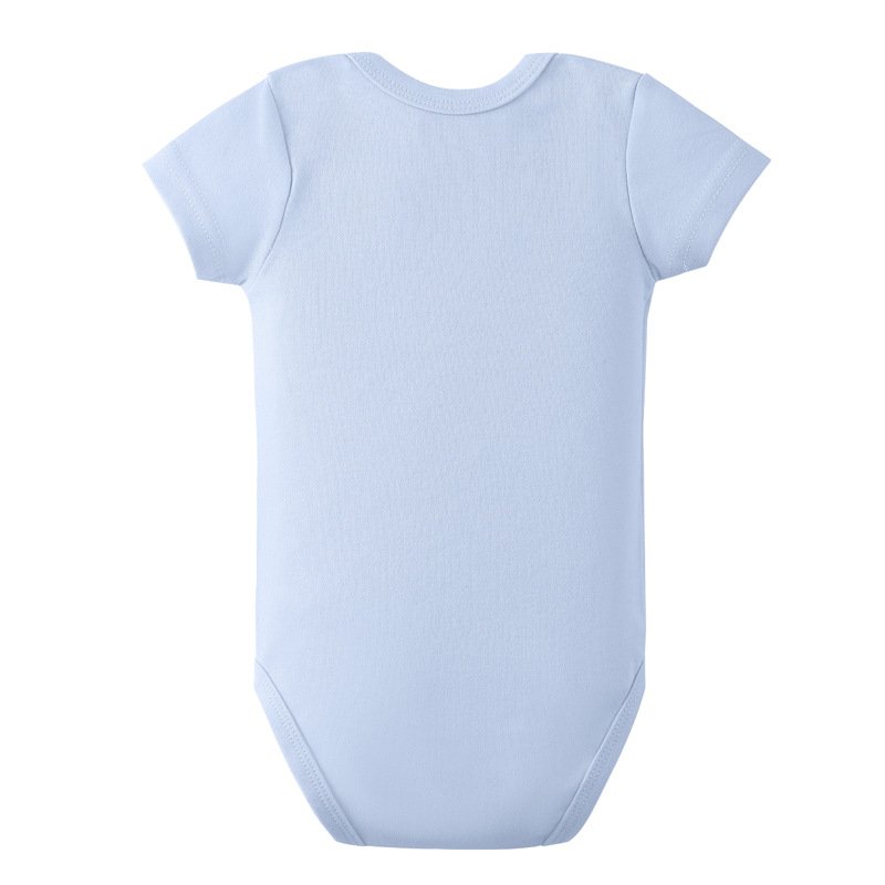 Ananbaby Hot Sale One Piece Suit Summer Polyester Solid Color Romper Soft Comfortable Infant Unisex Baby Bodysuit