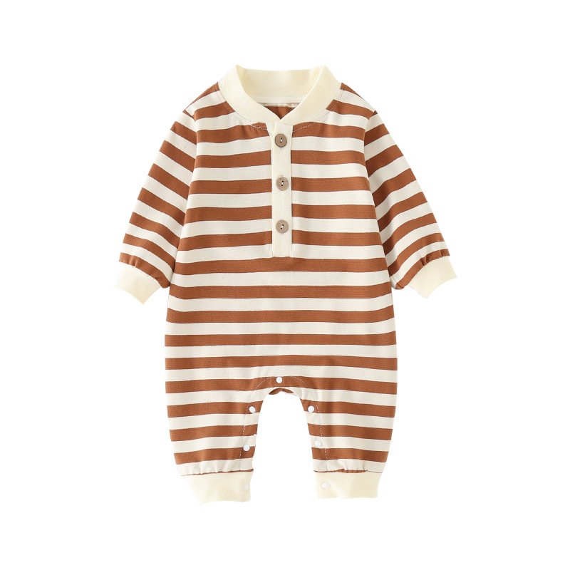 Autumn Striped Clothes Baby Long Sleeve Romper Out Clothing Baby Cotton Romper Spring And Autumn Baby Rompers