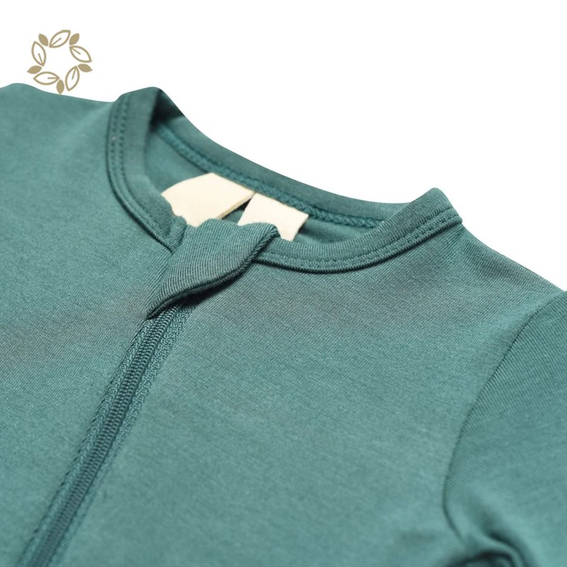 Baby zippered romper bamboo two way zipper infant jumpsuit baby long sleeve bodysuit Sustainable baby rompers