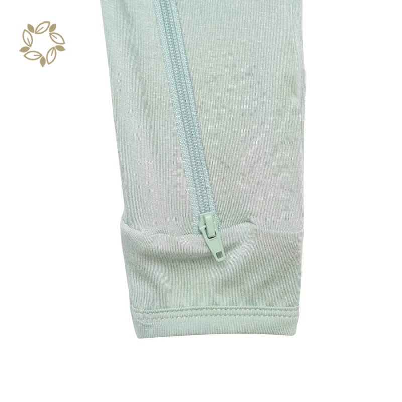 Baby zippered romper bamboo two way zipper infant jumpsuit baby long sleeve bodysuit Sustainable baby rompers
