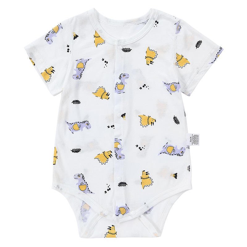 2024 Hot Sale High Quality Summer Short Sleeve Baby Clothes Organic Bamboo Pajamas Wholesale Onesie Baby Rompers