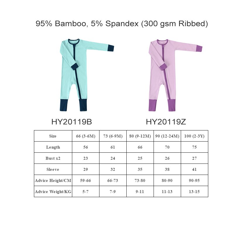 ribbed bamboo baby zipper romper clothing baby clothes wholesale pajamas bamboo baby clothing