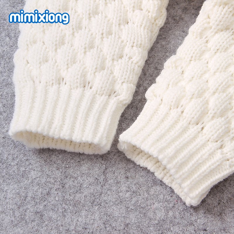 Hot Sale Mimixiong 2024 Newborn Infant Baby Cute Bear Shape Knitted long Sleeve Soft Romper