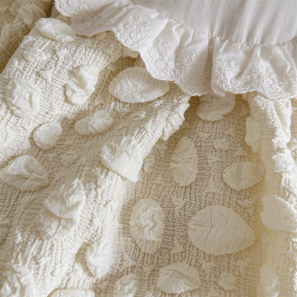 13540 Spring newborn baby Girls Lace Bubble Sleeve Bodysuit Fashion Infant Clothes Sweet Baby Rompers