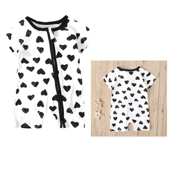Hot selling Baby romper Boy Girl Infants Summer Short Sleeve Round Neck Zipper Multiple Colors kids clothing Jumpsuit Romper