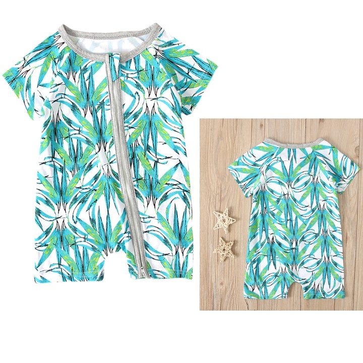 Hot selling Baby romper Boy Girl Infants Summer Short Sleeve Round Neck Zipper Multiple Colors kids clothing Jumpsuit Romper