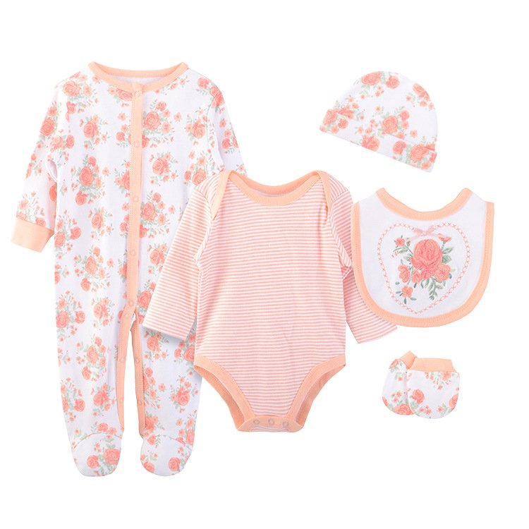 5 pec baby clothes newborn long sleeve 100% cotton soft cartoon baby boys clothing sets
