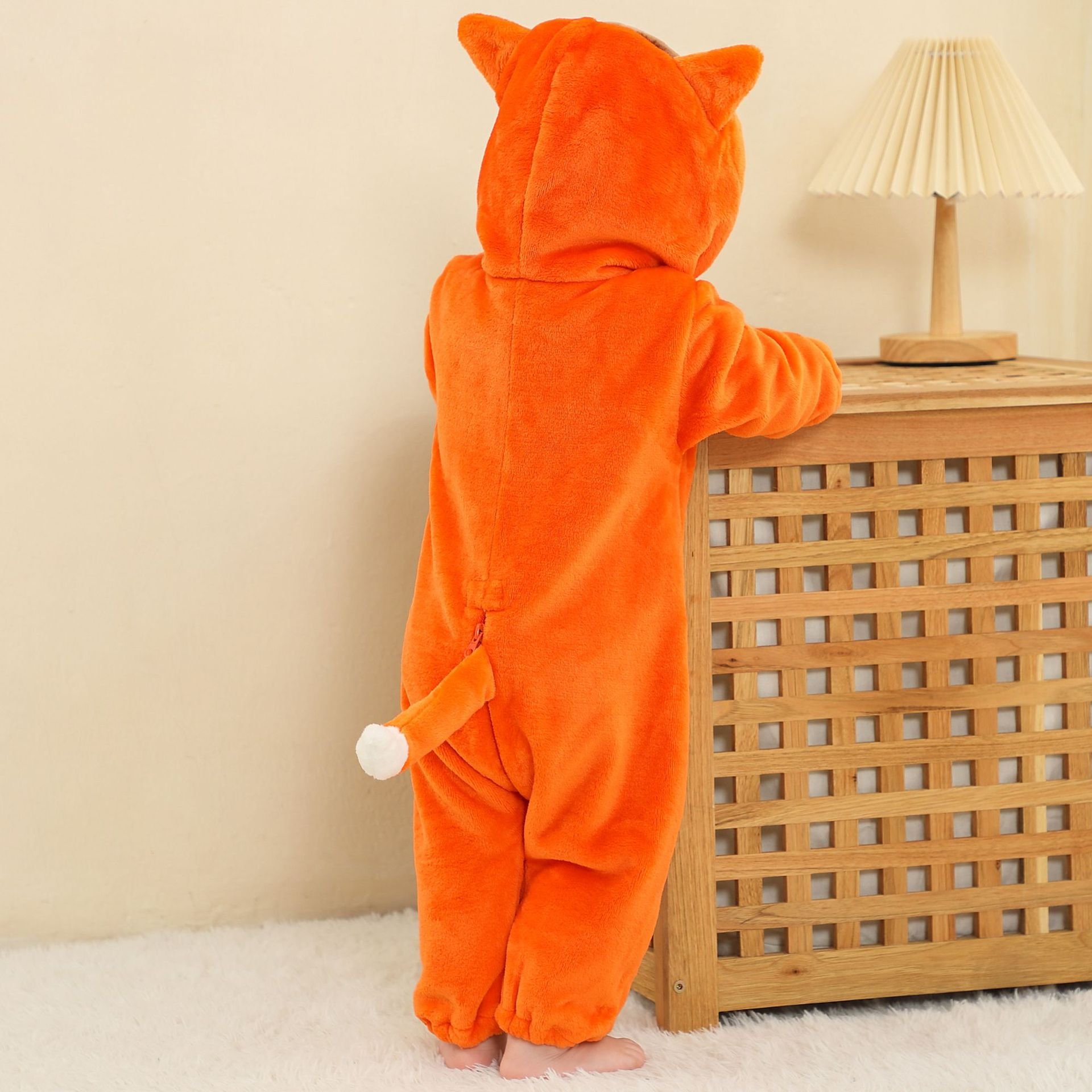 Winter Wholesale Animal styling High Quality Toddlers Jumpsuit with Zipper warmer soft Long Sleeves Baby Clothes rompers