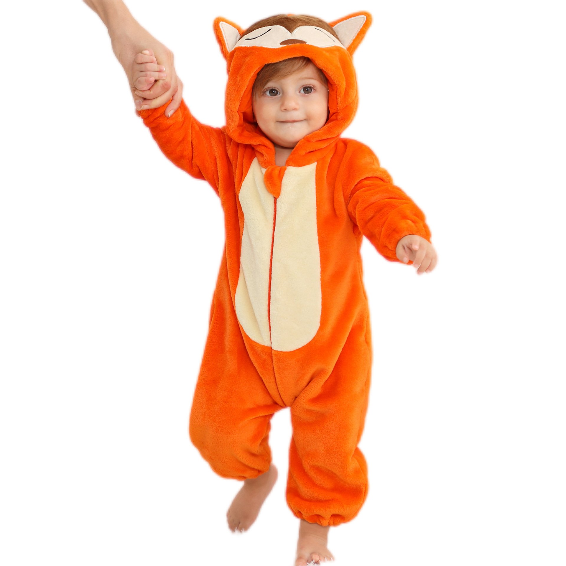 Winter Wholesale Animal styling High Quality Toddlers Jumpsuit with Zipper warmer soft Long Sleeves Baby Clothes rompers