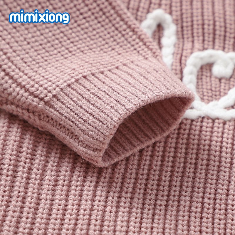Hot Selling 2024 Mimixiong Love Knitted Baby Rompers Long Sleeve Solid Unisex Baby Jumpsuits