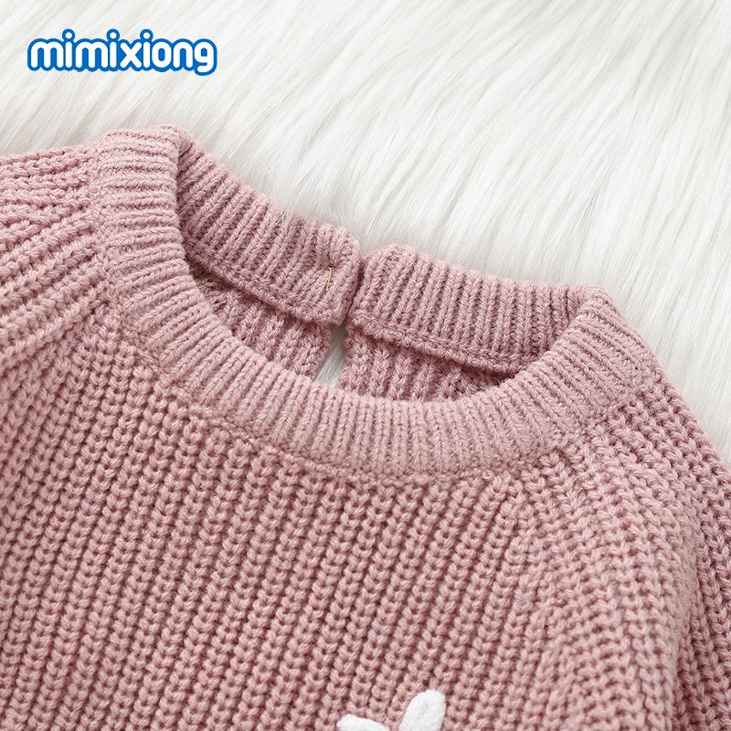 Hot Selling 2024 Mimixiong Love Knitted Baby Rompers Long Sleeve Solid Unisex Baby Jumpsuits