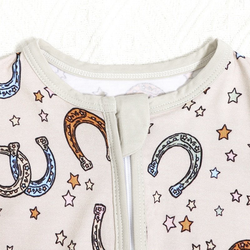New Design Custom Pattern Bamboo Hot Selling Baby Clothes Comfortable Delicate Long Sleeve Zipper O-neck Baby Romper