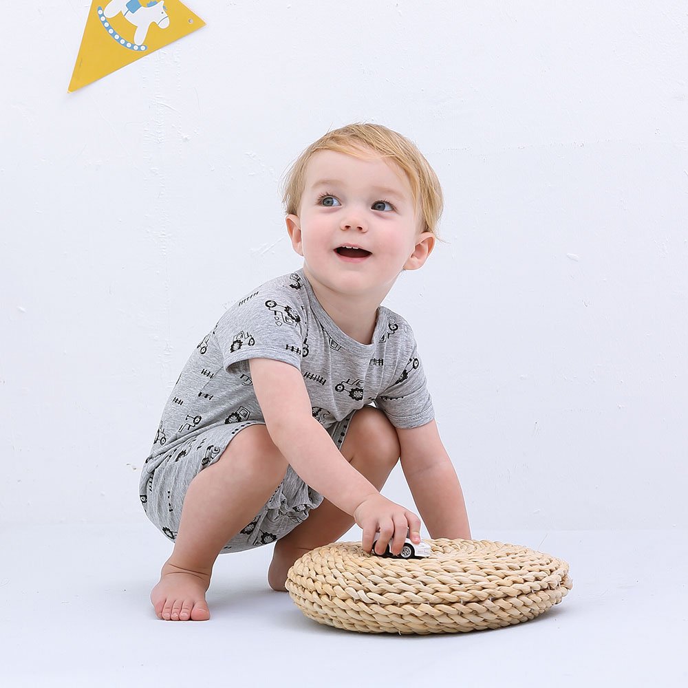 Supply to amazon seller infant and toddler summer romper for 3 6 9 12 18 24 Months with 2 pack