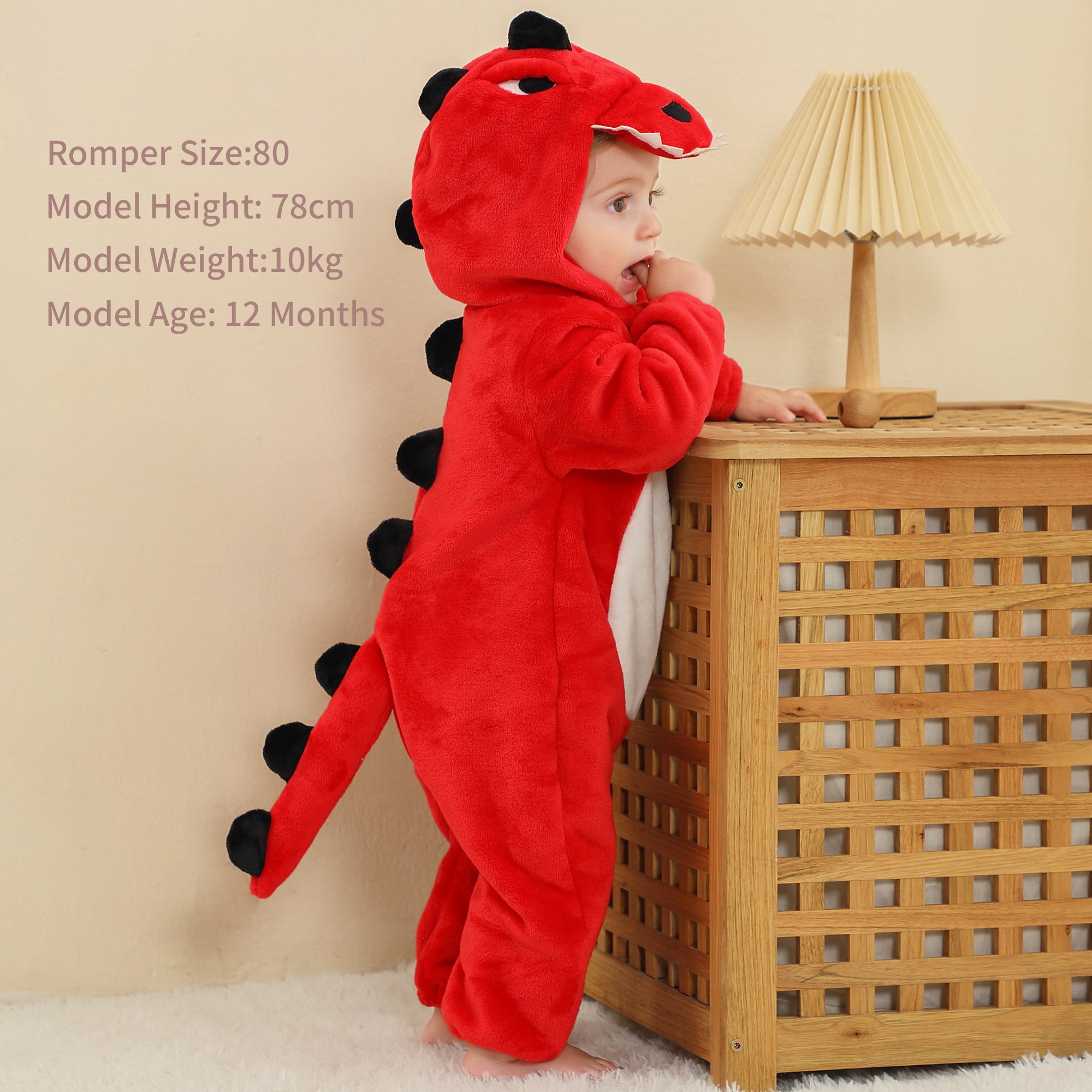 Michley Newborn Baby Winter Romper 0-36 M Fluffy Flannel Hooded Thick And Warm Crawling Suit Clothes Baby Rompers Feet Jumpsuits