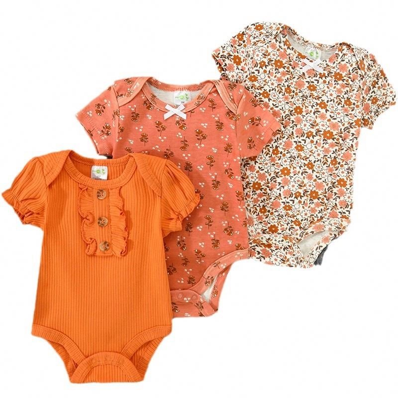 High Quality Lightweight Cotton Infant Clothes Comfortable Unisex 100% Polyester Baby Rompers Wholesale