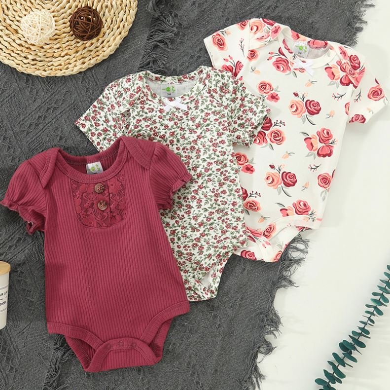 High Quality Lightweight Cotton Infant Clothes Comfortable Unisex 100% Polyester Baby Rompers Wholesale