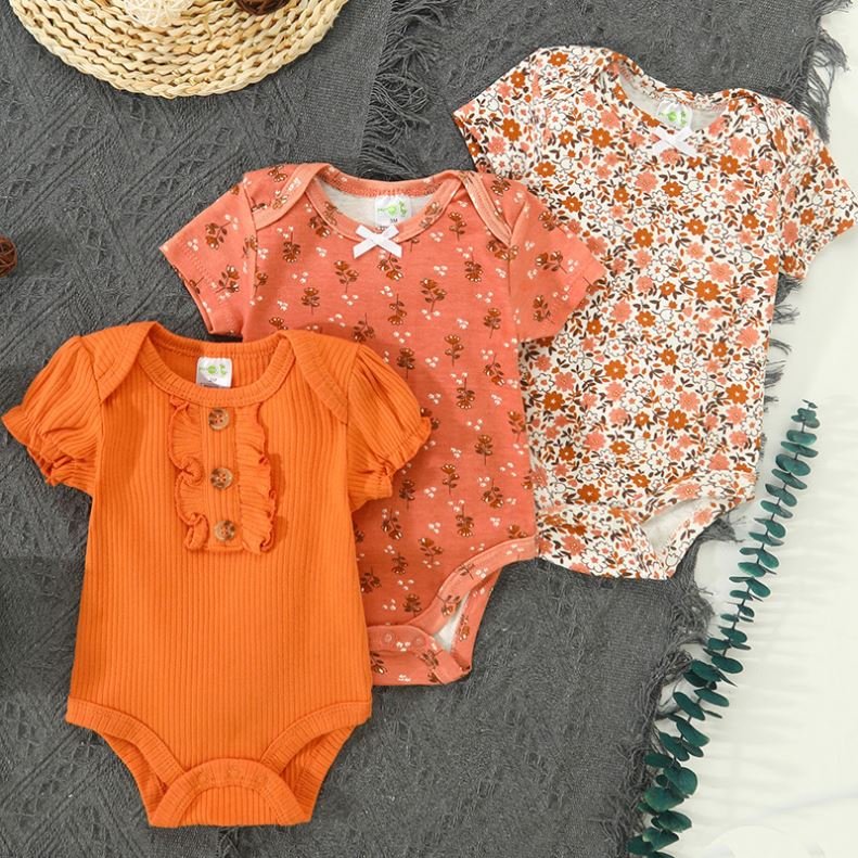High Quality Lightweight Cotton Infant Clothes Comfortable Unisex 100% Polyester Baby Rompers Wholesale