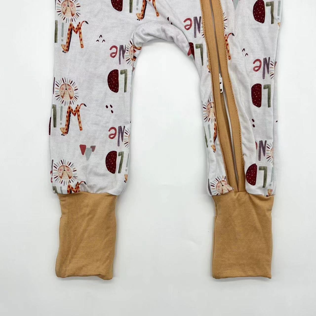 Hot sale 2024 cookie printing custom Toddler Pajama Bamboo Fiber Unisex Baby Onesie