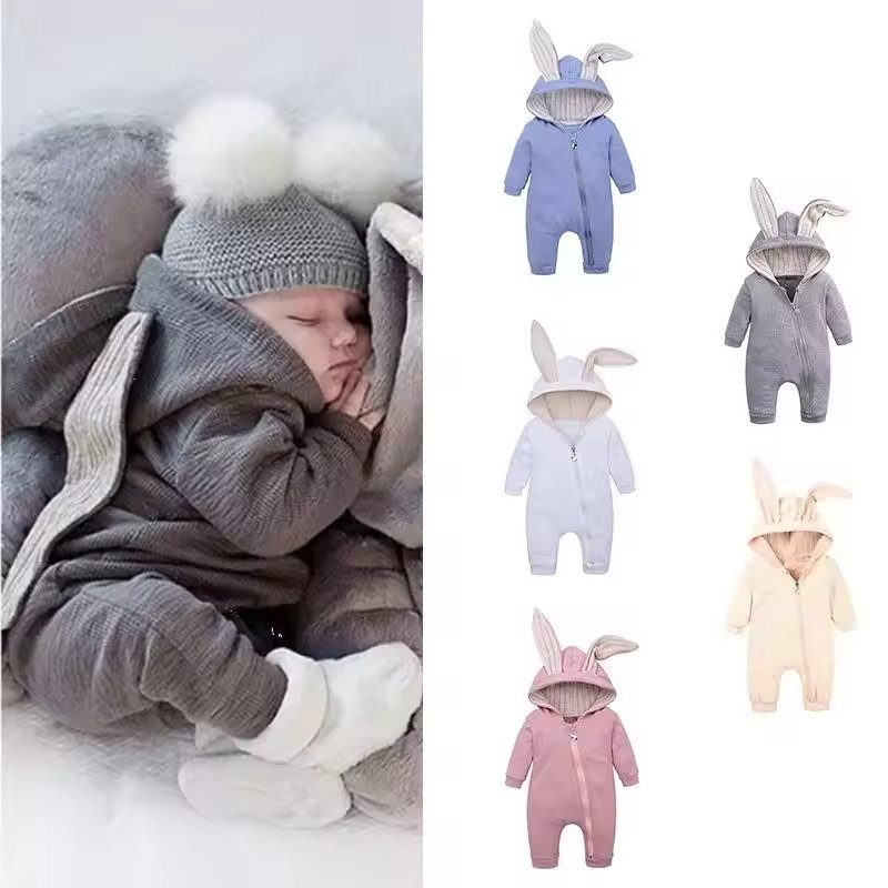 Kids Clothes Baby Romper Fiber Baby Boy Girl Clothes Newborn Zipper Sleeper Infant Jumpsuit Baby Romper 0-24 Month