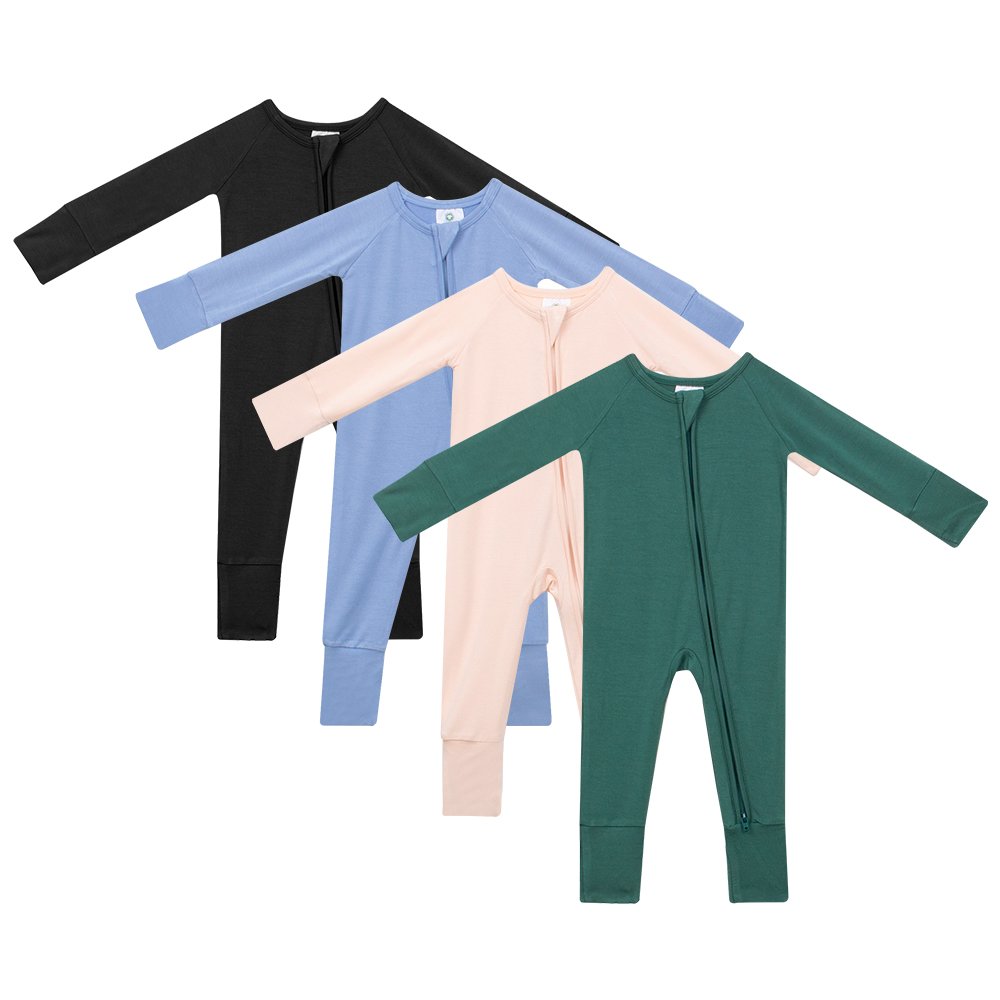 Organic Bamboo plain Color baby bamboo zip Sleepsuit babygrow baby sleeper Pajamas rompers