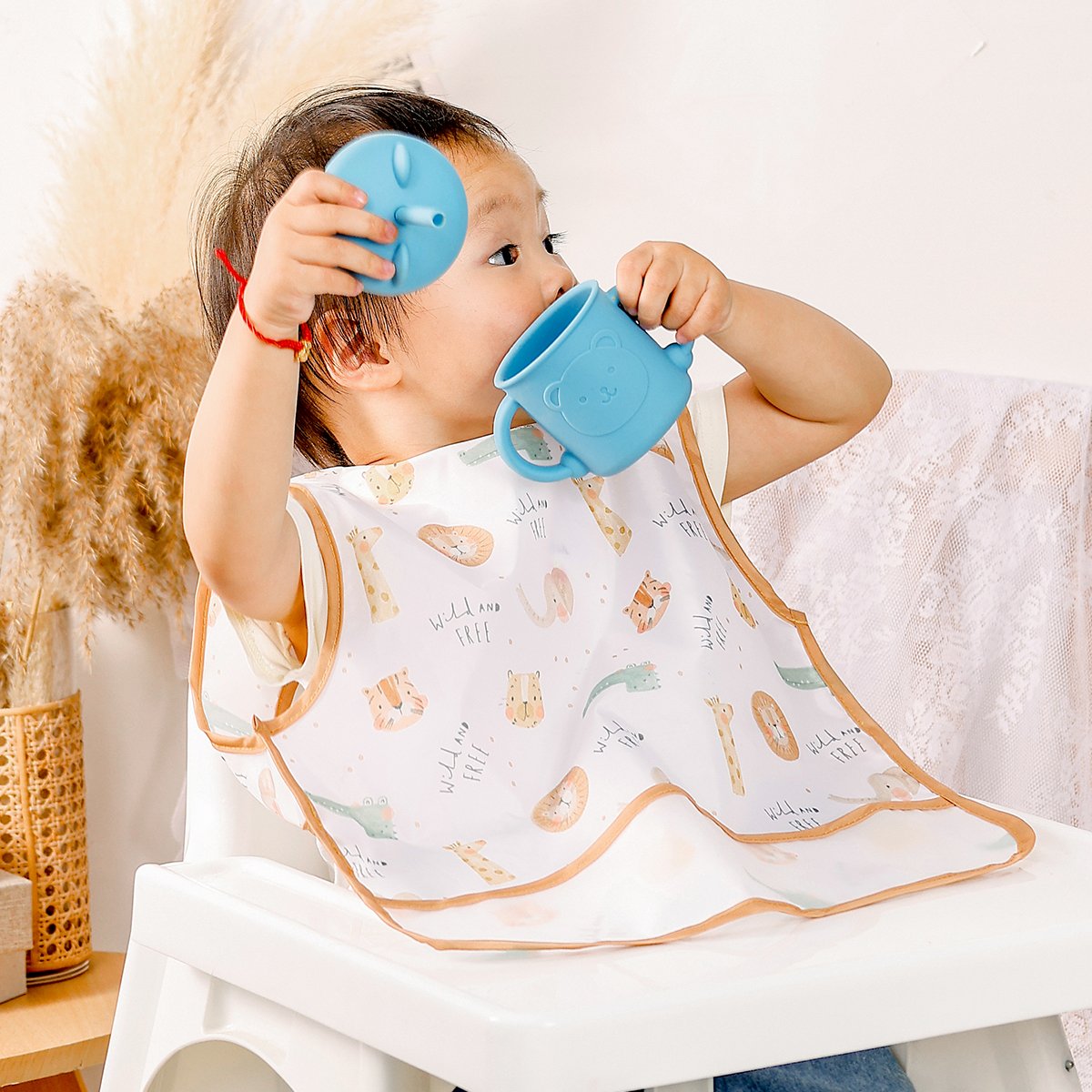 Newborn Baby Toddler Sleeveless Bib Cotton short sleeves baby bibs Feeding Short Sleeve Baby Bib Wholesale