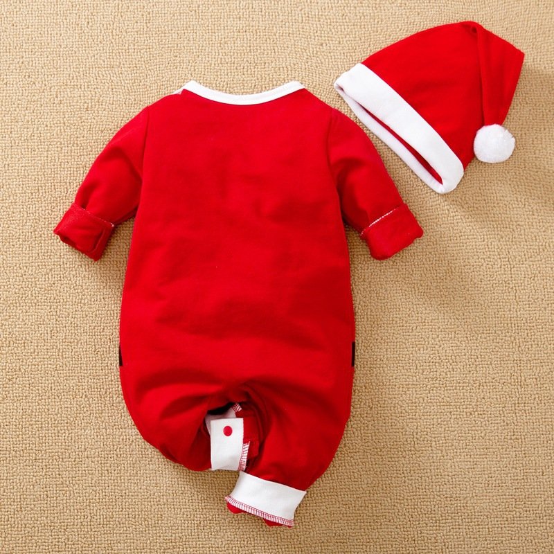Baby Christmas Clothes Santa Claus Printing Christmas Wear Babies Newborn Infant Clothes Baby Romper