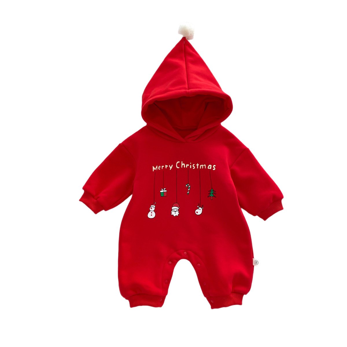 Korean Christmas Baby Romper for Boys Girl Clothes Fleece Thicken Infant Jumpsuit Fashion Hooded One-Piece Onesie Toddler Outfit