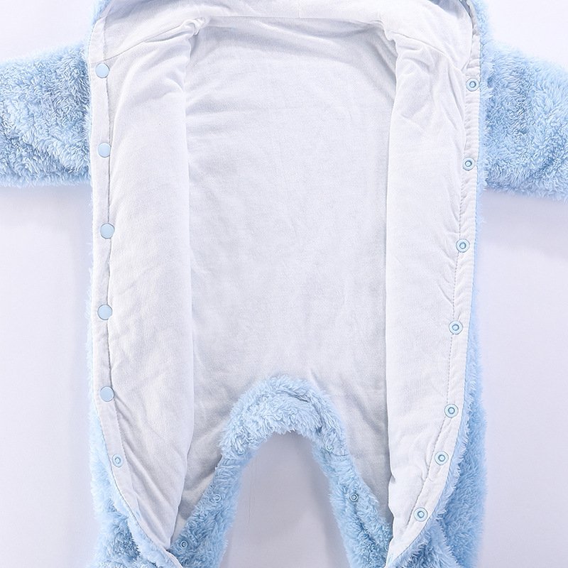 Winter Newborn Bear Snowsuit Cotton Fleece Hooded Romper Jumpsuit for Baby Girl Boy Baby Clothes Set Baby Romper