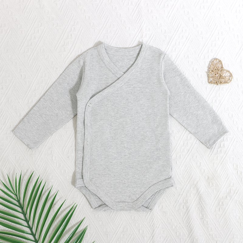 2024 Wholesale New Style Girl Clothing New Born Clothes Romper V-Neck Breathable Flat Long Sleeve Baby Rompers
