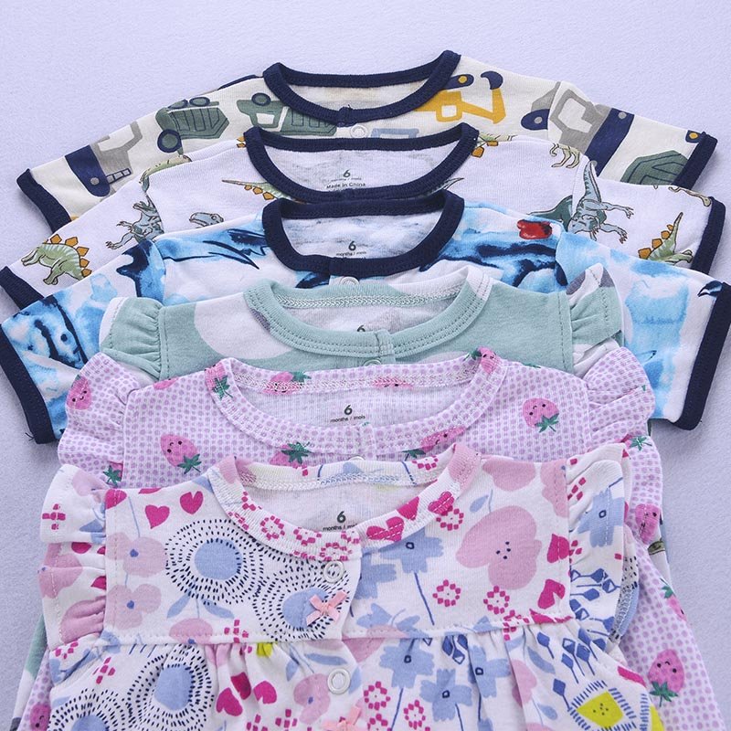 Wholesale Summer Short Sleeves Baby Clothes Cotton Baby Romper ropa para bebes