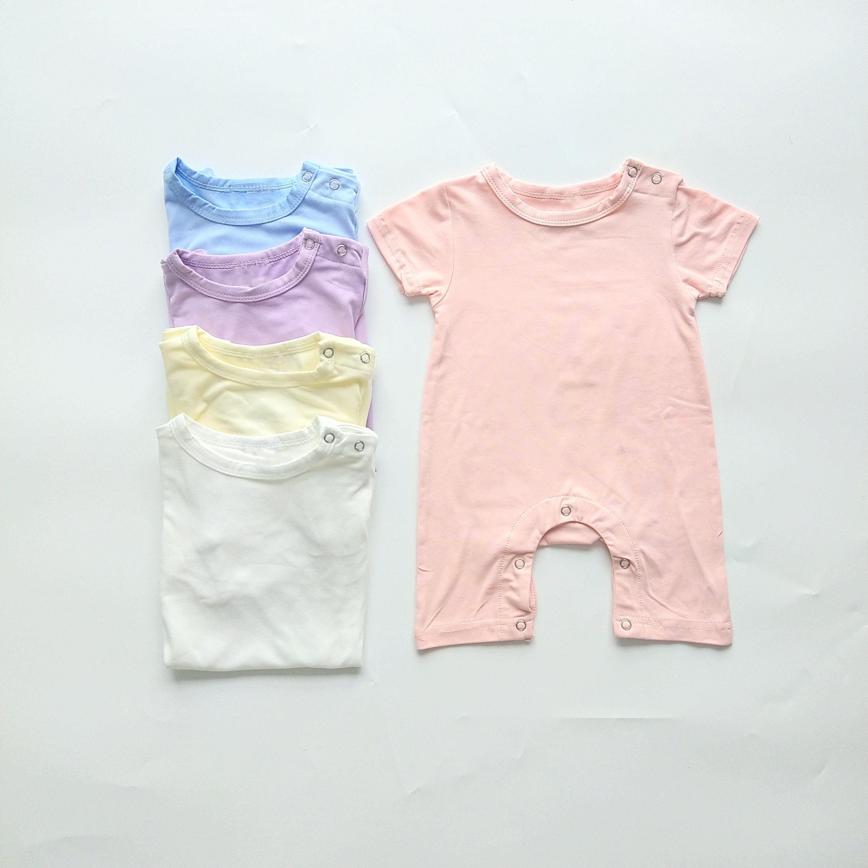 100% Polyester Custom Babies Clothes Infant Clothes Short Sleeve Blank Sublimation Baby Rompers