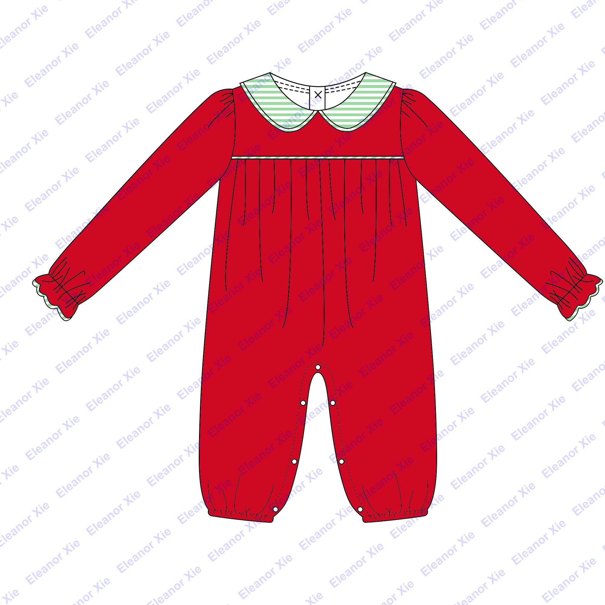 New arrival peter pan collar cotton baby romper clothes personalized winter ruffle long sleeve toddler little girl longall