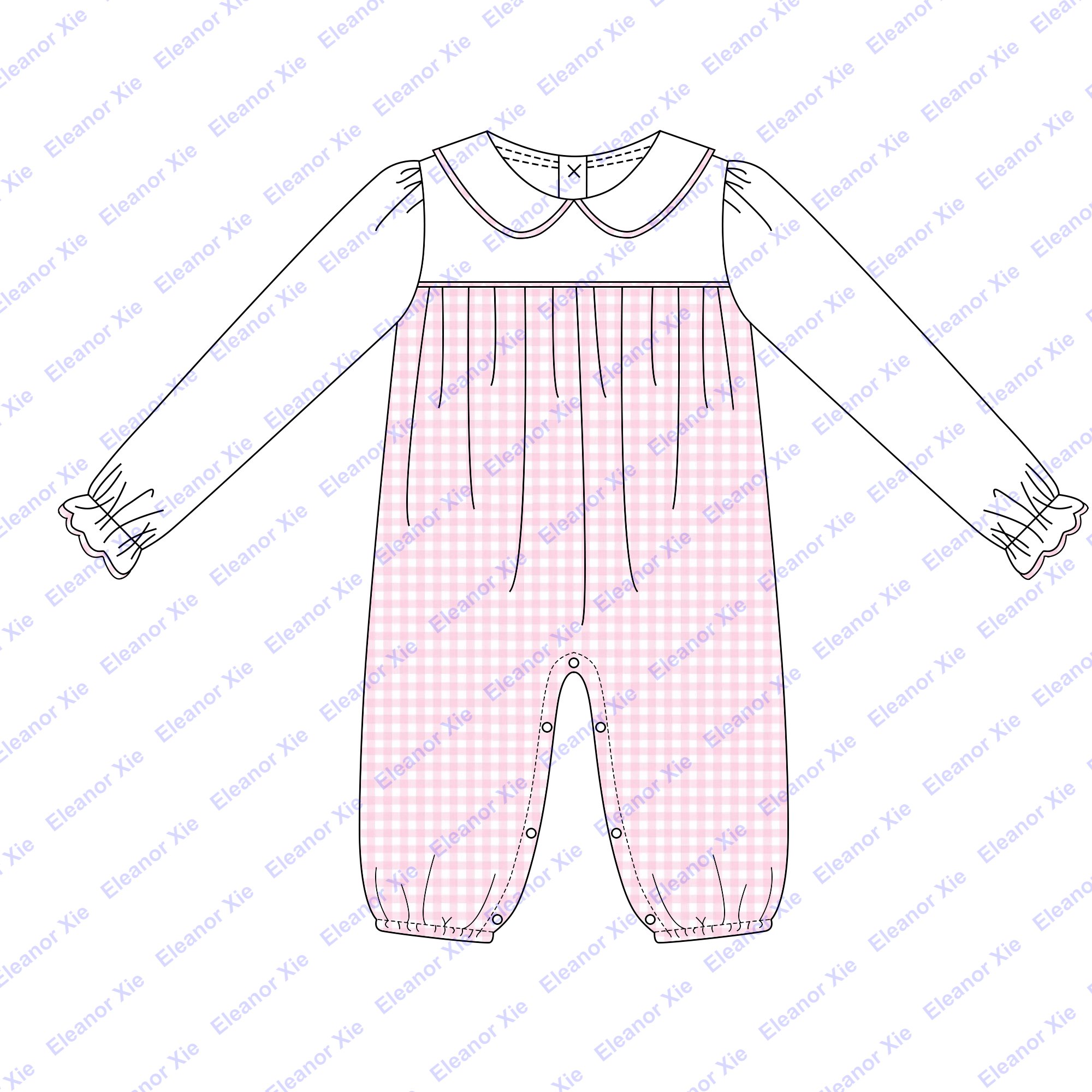 New arrival peter pan collar cotton baby romper clothes personalized winter ruffle long sleeve toddler little girl longall