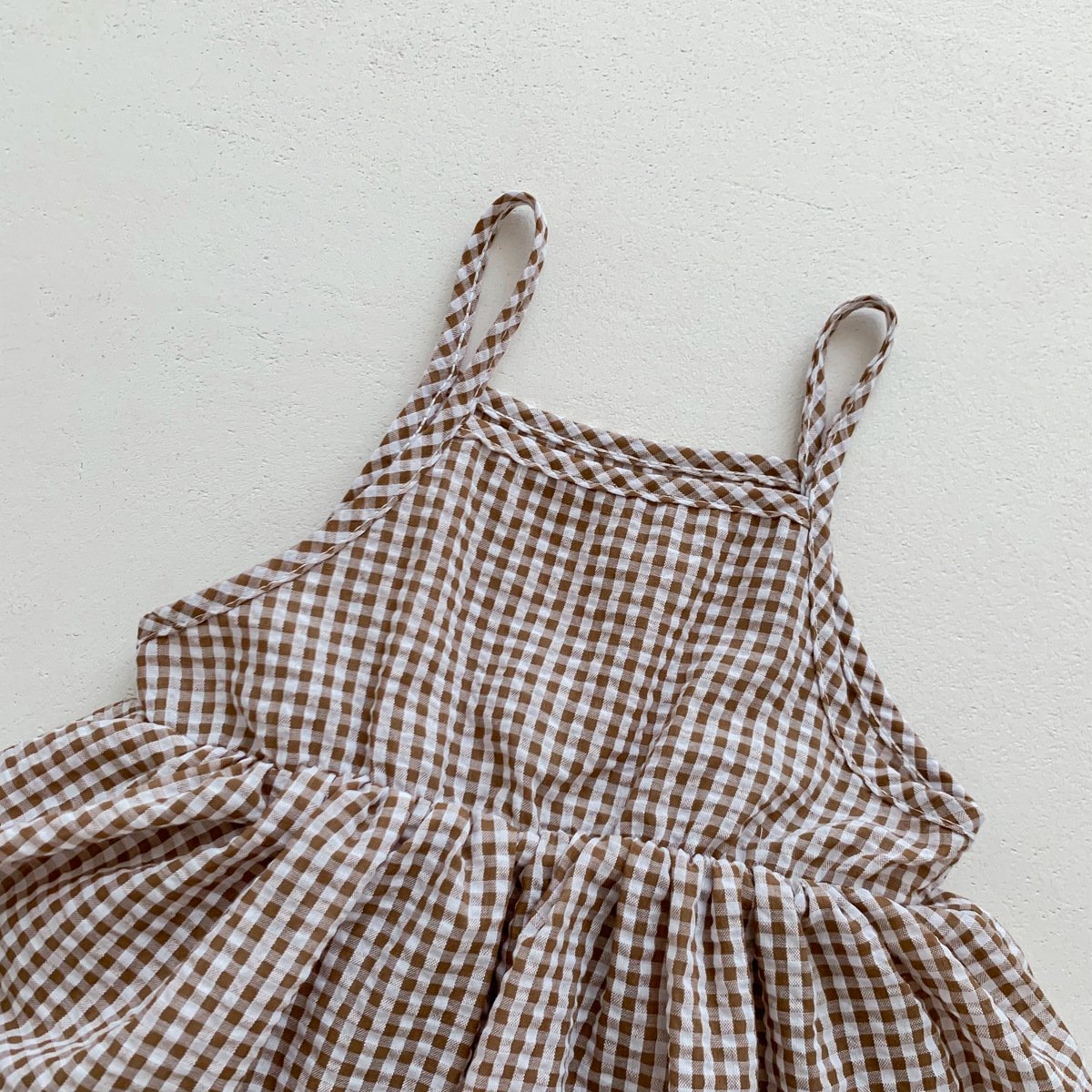 Baby girl summer suspender baby romper dress infant clothes plaid sweet cute girls with hood baby jumpsuit
