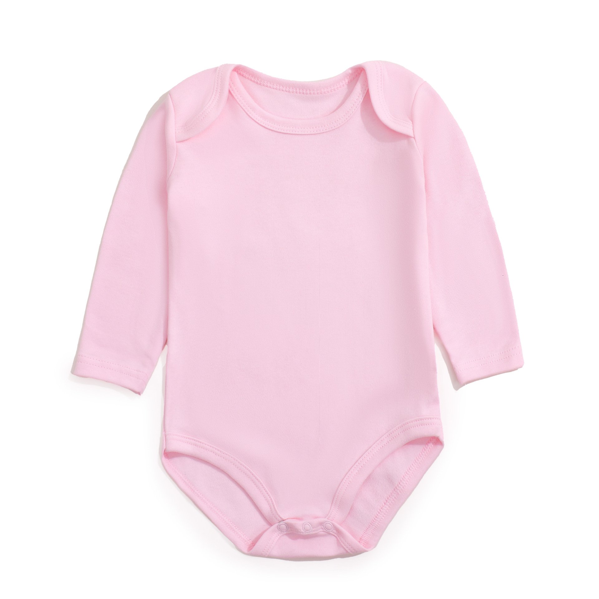 Spring Autumn Newborn Baby Romper 100% Organic Cotton Solid Breathable Long Sleeved Baby Rompers
