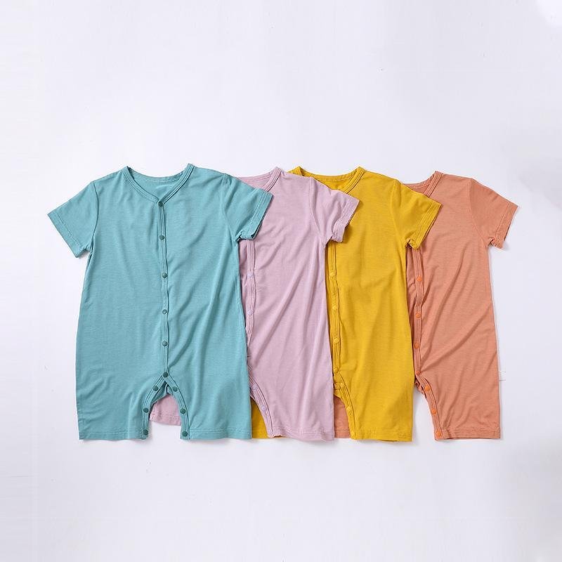 Promotion Price Zipper Jumpsuit Summer Infant Newborn Rompers Baby Short Sleeve Romper Baby Twirl Dress
